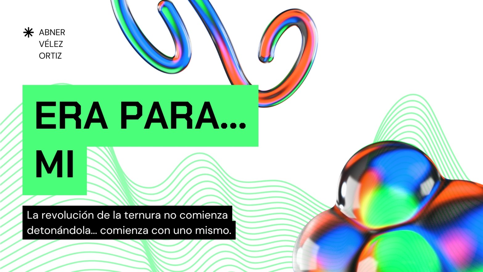 Portada de la entrada "Era para mi" de Abner Vélez Ortiz